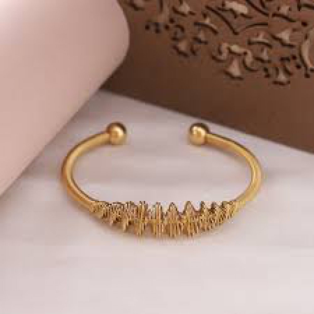 Gold Finish Kada Bracelet